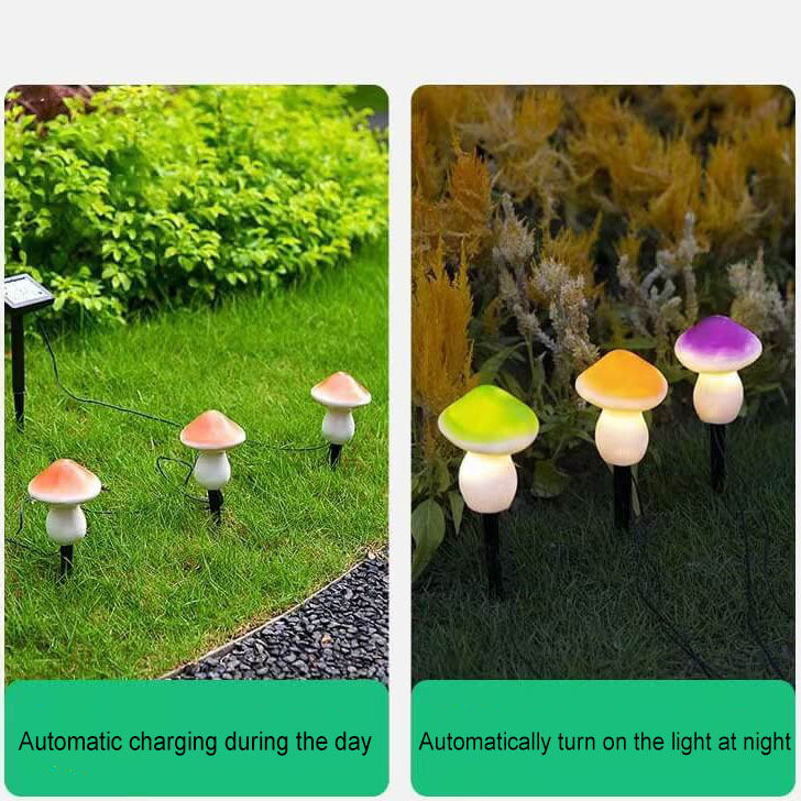 Solar Außenharz Pilz LED Gartenboden Einfügungsdekorative Landschaftslicht | Karnz