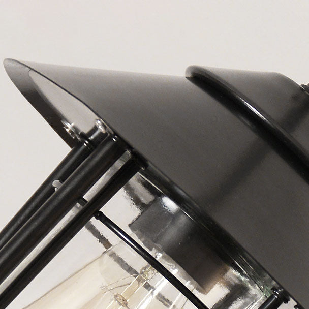 Industrielle Vintage-Hängeleuchte aus Aluminiumkäfig und Glas mit einem Licht, wasserdicht für den Außenbereich