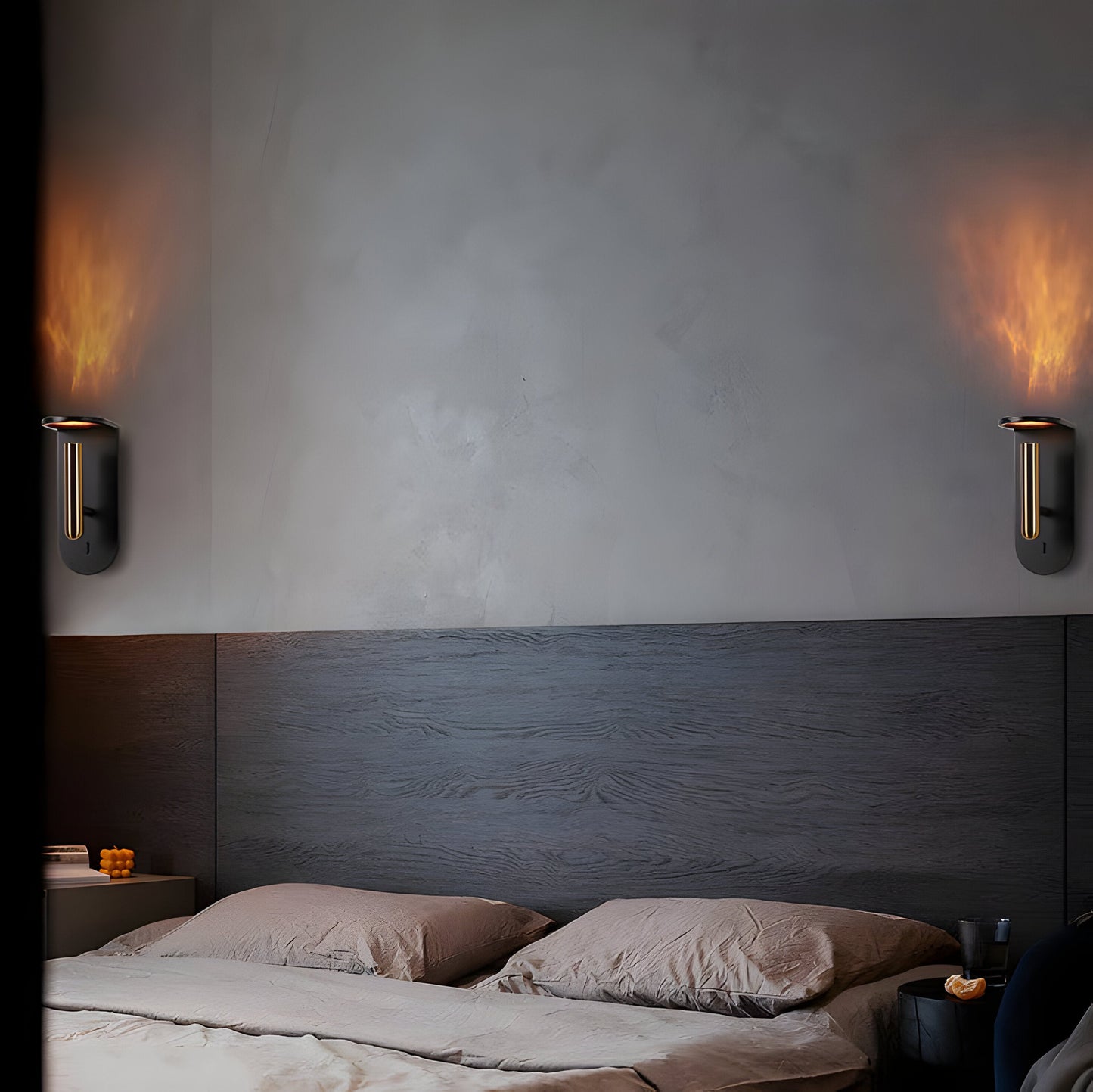 Verstellbare nordische LED-Wandlampe mit Flammeneffekt Karnz