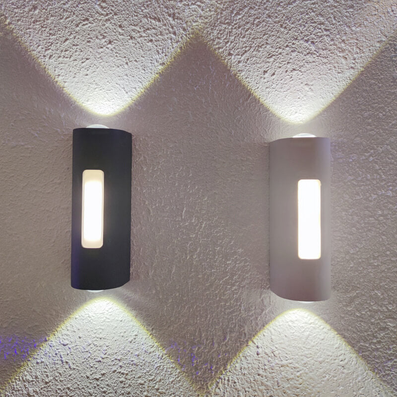 Moderner minimalistischer zylindrischer Design-LED-Außen-Wandleuchte Deko-Lampe | Karnz