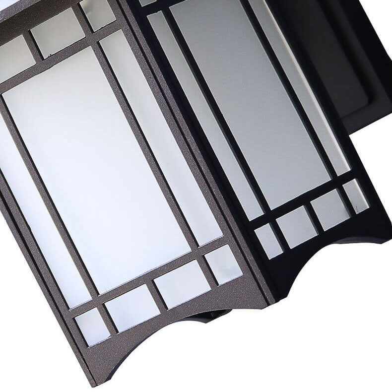 Moderner wasserdichter Solar-Aluminium-Chinesischer Pavillon Form 1-Licht-Wand sconces Lampe | Karnz