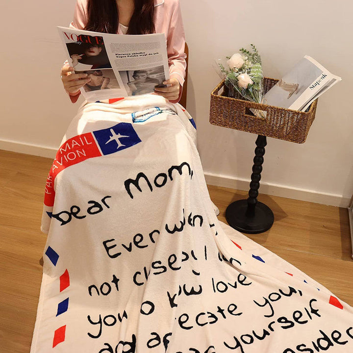 Brief Bedruckte Flanell Wurfdecke Geschenk für Mama | Karnz