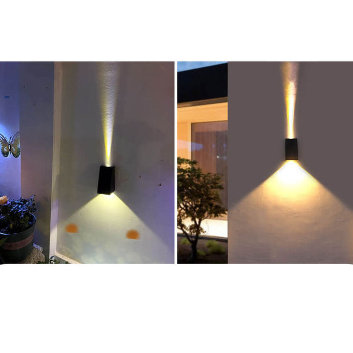 Solar Einfach Trapez Outdoor Wasserfest LED Wand Sconce Lampe | Karnz