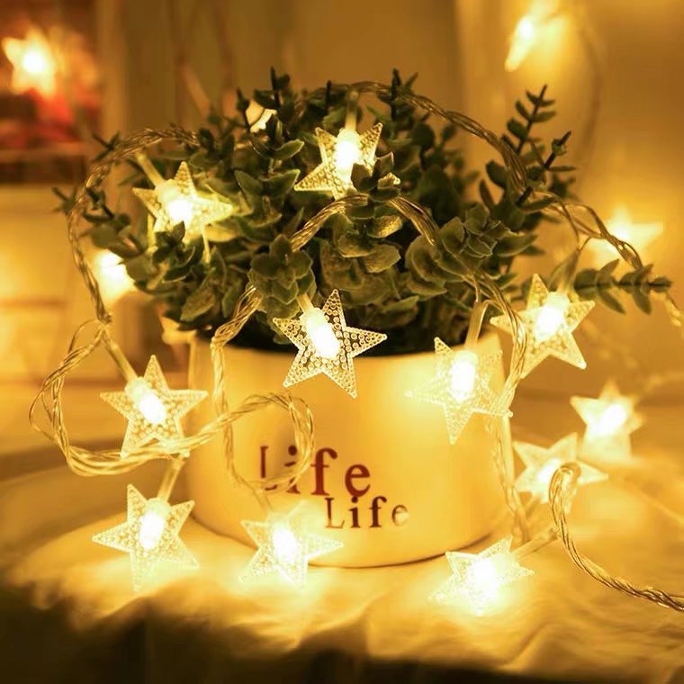 LED-Sternen-Lichterkette für festliche Dekoration