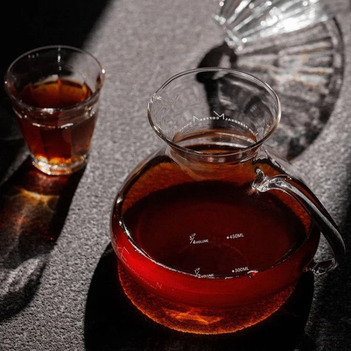 15oz Glas Pour Over Kaffee Server Hitzebeständige Tropf-Brühkanne | Karnz