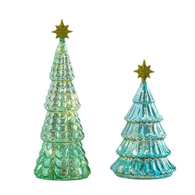 Weihnachtsbaum-Dekoration aus Kristallglas mit Beleuchtung