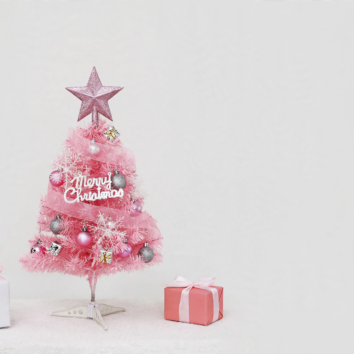 Rosa Mini-Weihnachtsbaum für den Schreibtisch, 45 cm oder 60 cm