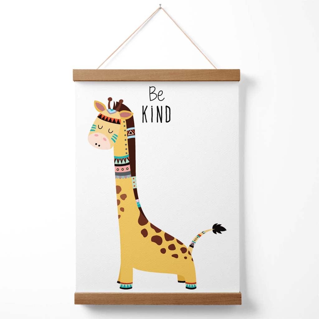 Poster mit Giraffen-Zitat (Stammestier) inklusive Aufhänger