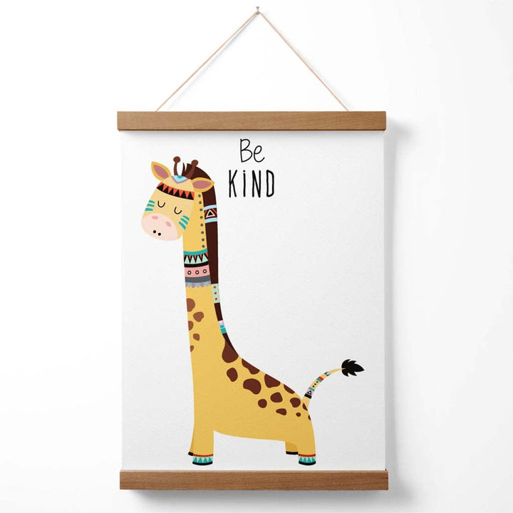 Poster mit Giraffen-Zitat (Stammestier) inklusive Aufhänger