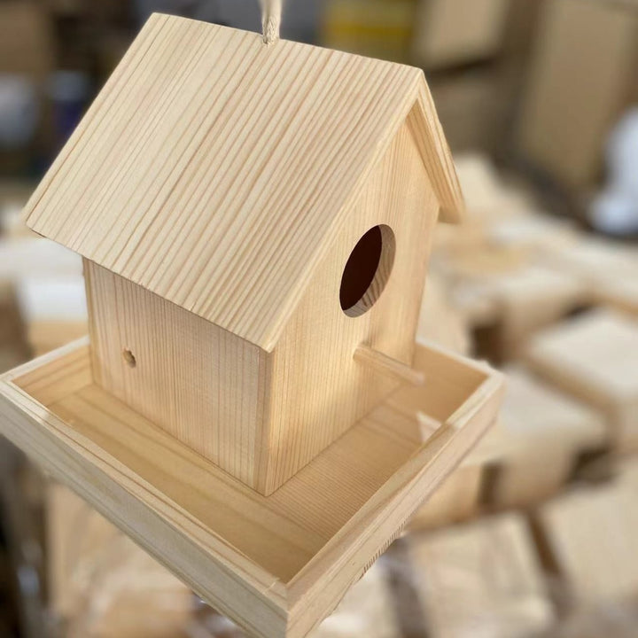 DIY Vogelhaus aus Kiefernholz für Garten und Innenbereich