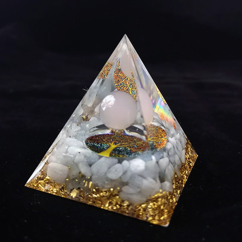 Dekorative Pyramiden-Skulptur, Acryl-Harz, 6 cm