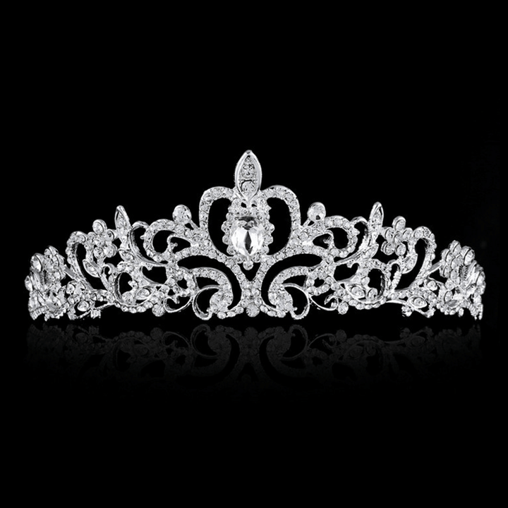 Kristall-Tiara-Krone mit Strasskamm
