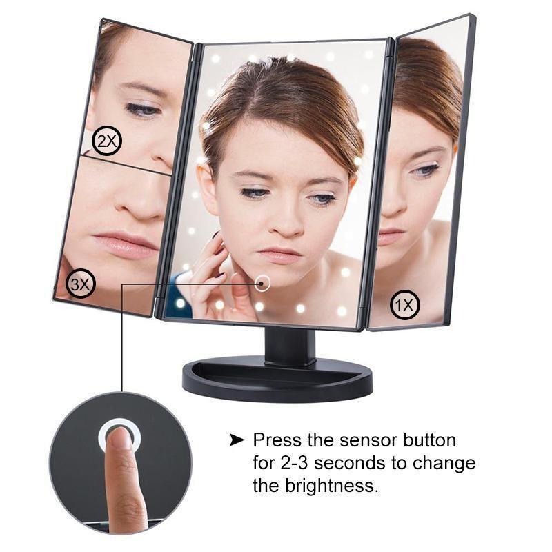 Beleuchteter Kosmetikspiegel, 24 LEDs