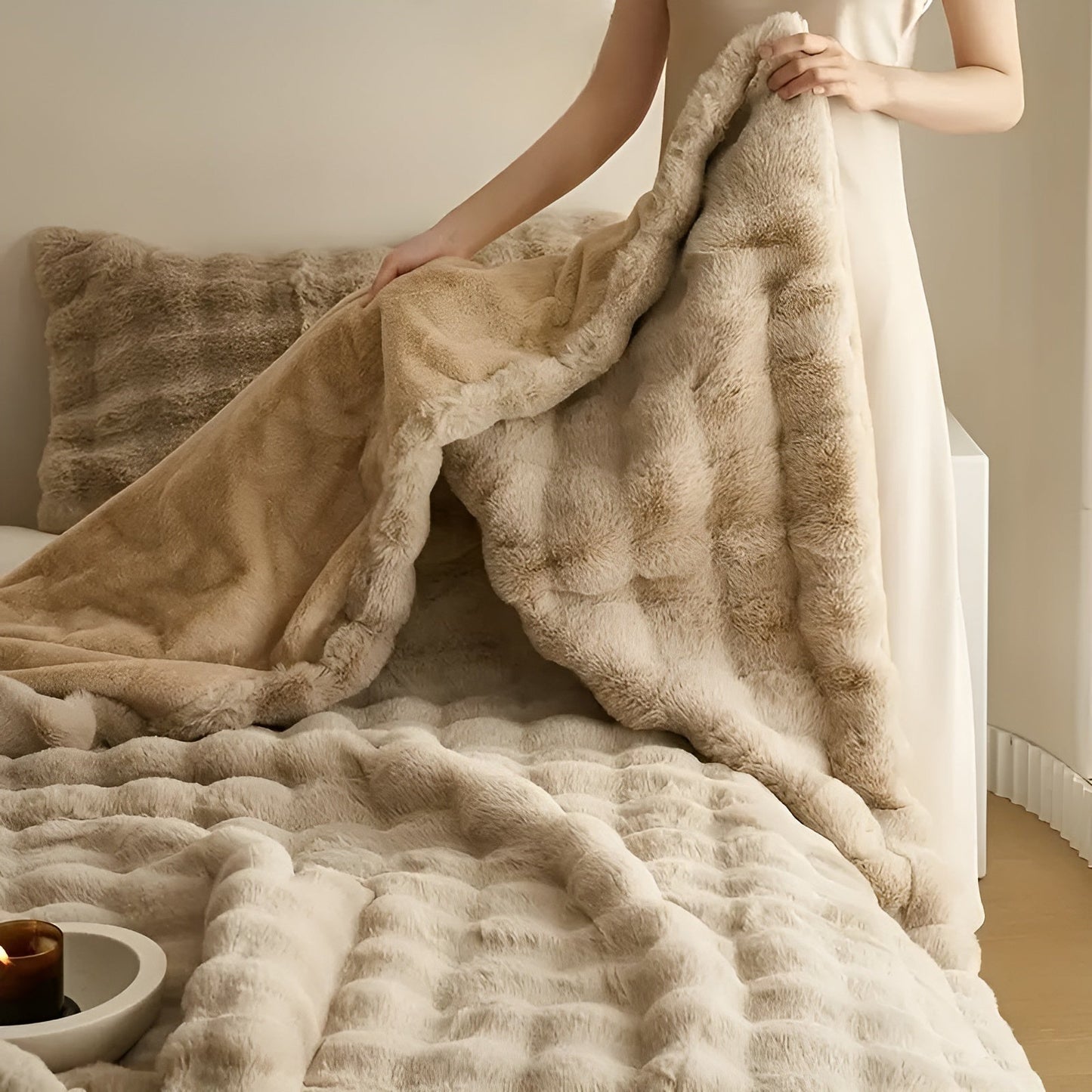 Fleece- und Fleece-Karnzanket – Extra weich und warm | Perfekt für Sofa und Schlafzimmer