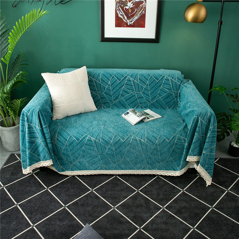 Dekorative Chevron-Muster-Wurfdecke