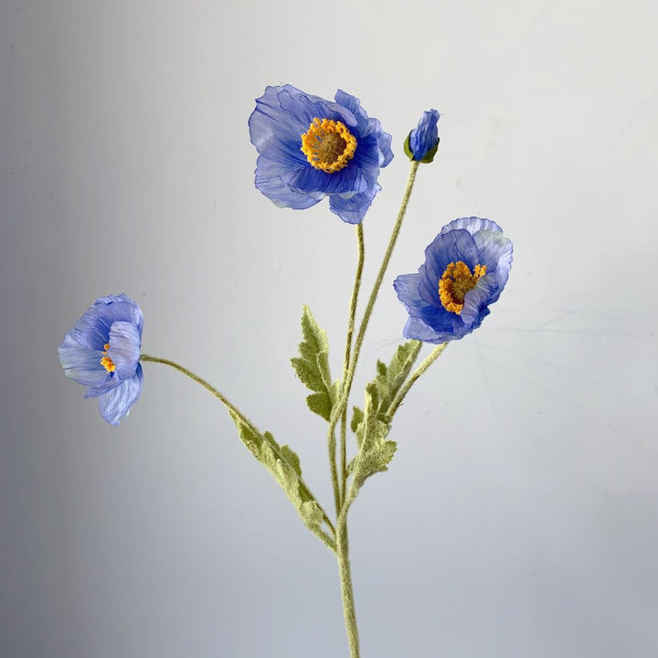 Lebensechter Seiden-Mohnblumenstiel