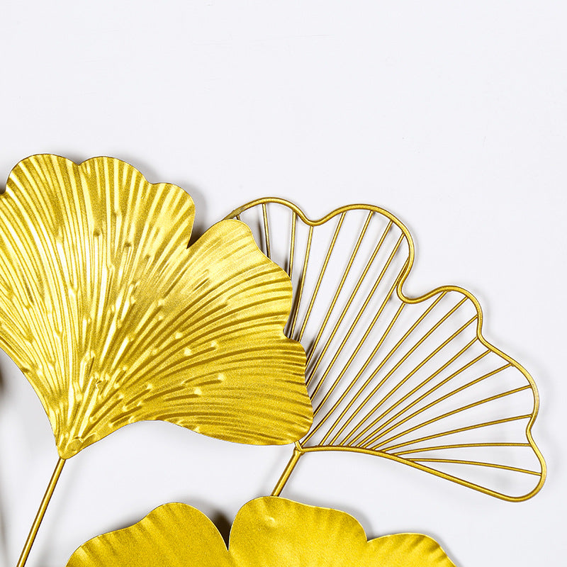 Elegante Ginkgo Blatt Wandkunst Skulptur Karnz 1789208481