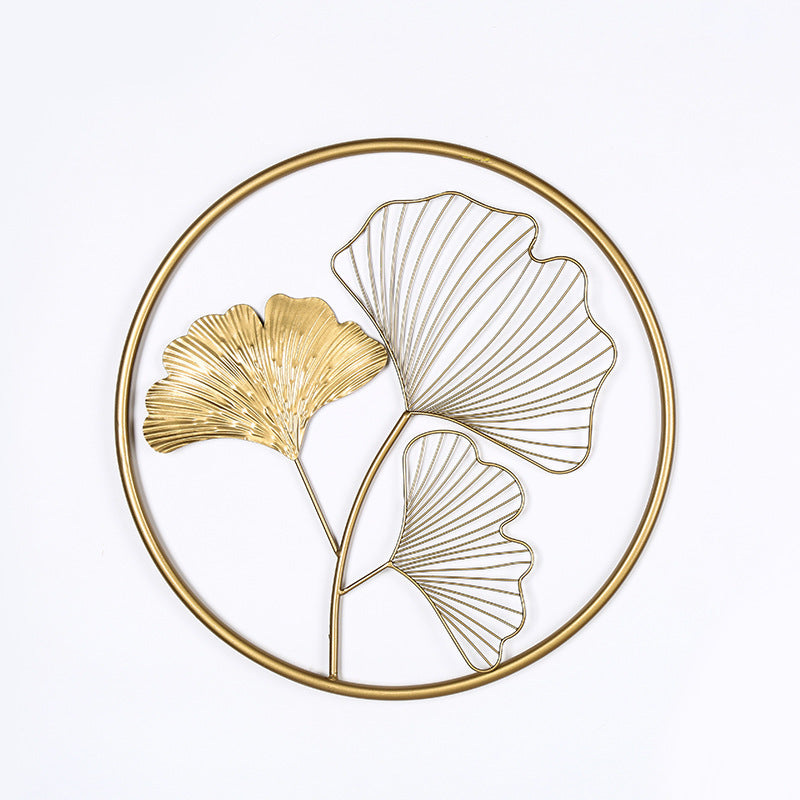 Dekorative Metall Ginkgo Blatt Wandkunst Karnz