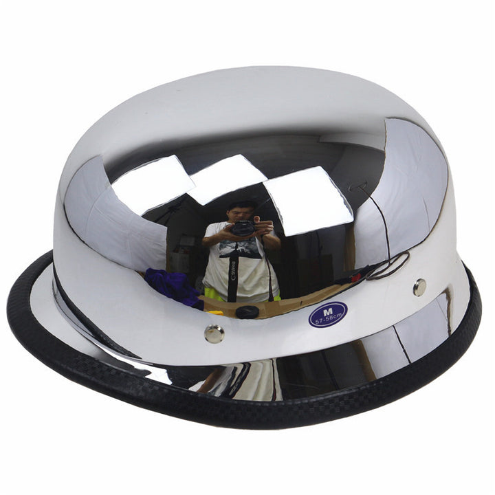 Vintage Chrome Motorradhelm Karnz