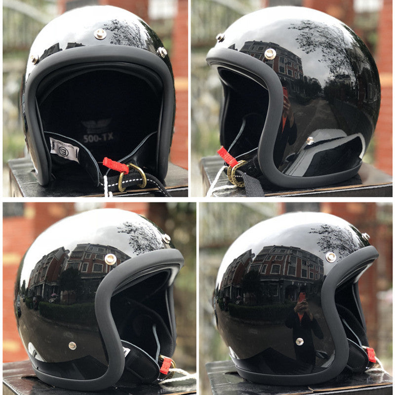 Retro Open-Face Motorradhelm Karnz