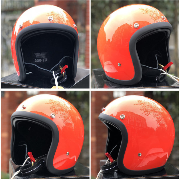Retro Open-Face Motorradhelm Karnz