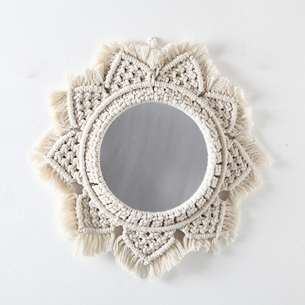 Macrame dekorativer Wandspiegel Karnz