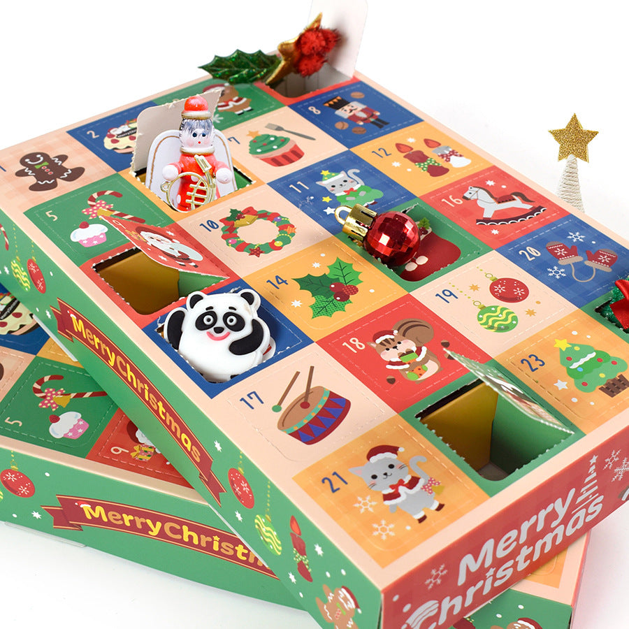 DIY-Adventskalender-Box mit 24 Fächern für Überraschungen