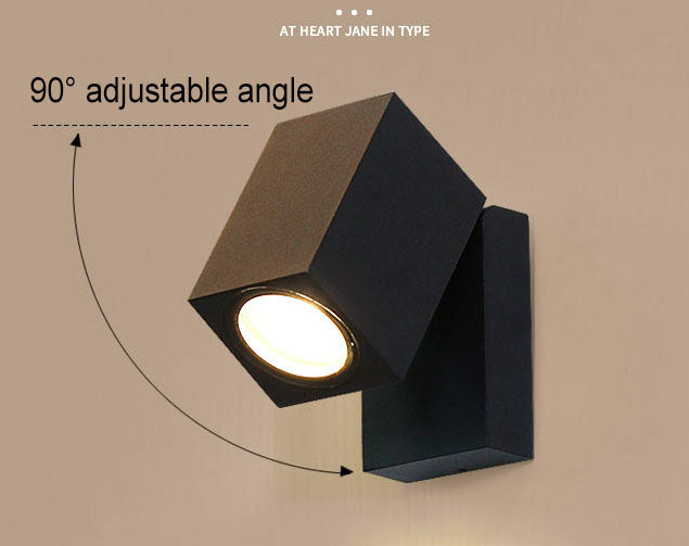 Modernes Outdoor-Wasserdichtes Quadrat-Spotlight Einstellbarer Winkel LED Garten Wand Sconce Lampe | Karnz