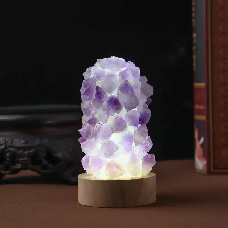 Kristalllampe – Amethyst – Heilende Energie – Sanftes Licht