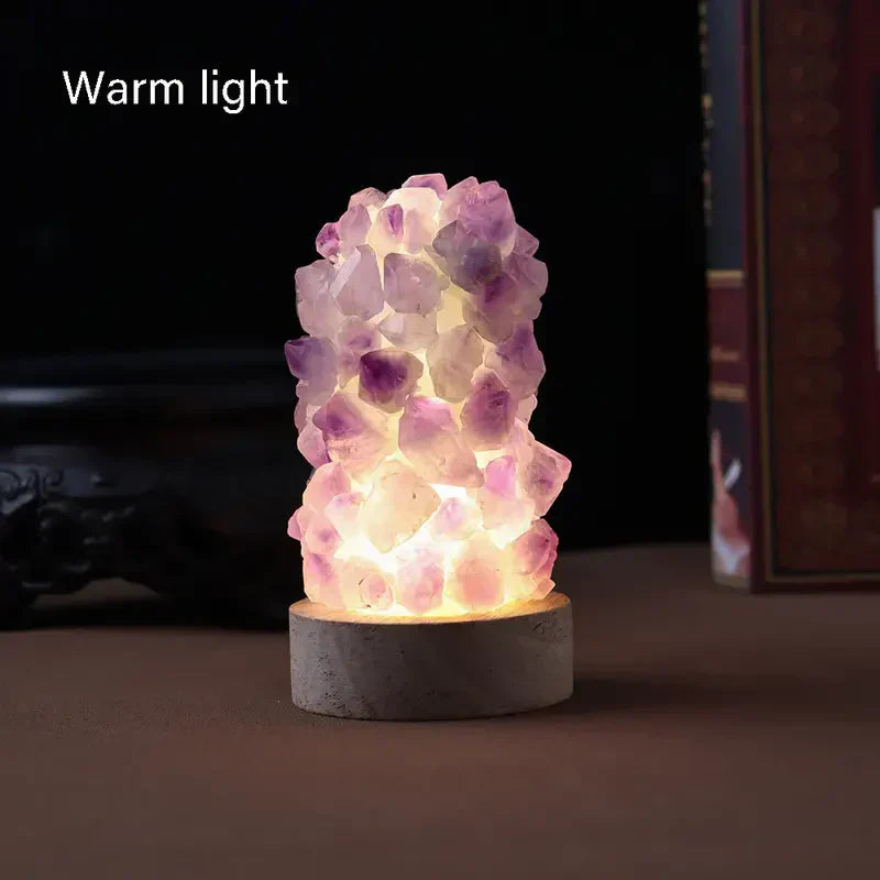 Kristalllampe – Amethyst – Heilende Energie – Sanftes Licht