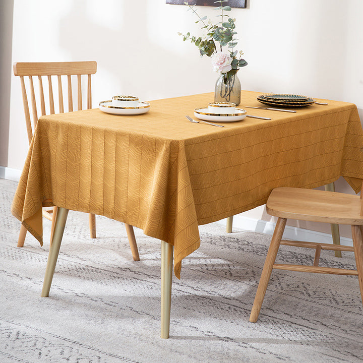 Florale Baumwoll-Mix Tischdecke mit botanischem Druck und pflegeleichter Beschichtung Karnz