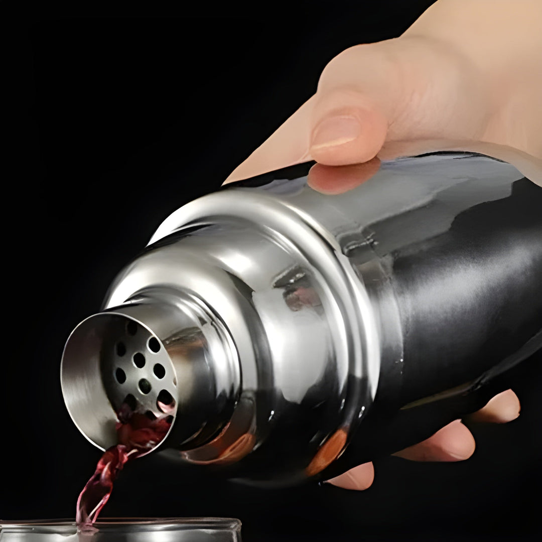 Cocktail-Shaker-Set aus Edelstahl – 10-teiliges Premium-Barkeeper-Set | Ideal für Mischgetränke und Partys | Karnz