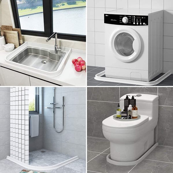 Sandsberg | Silikon-Wasserrückhaltestreifen | Flexibler Spritzschutz für Dusche