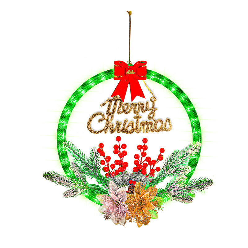 Beleuchteter LED-Weihnachtskranz, 28 cm
