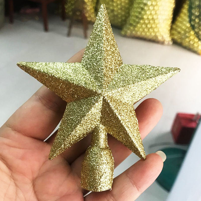 Weihnachtsbaum-Stern mit Glitzer-Finish