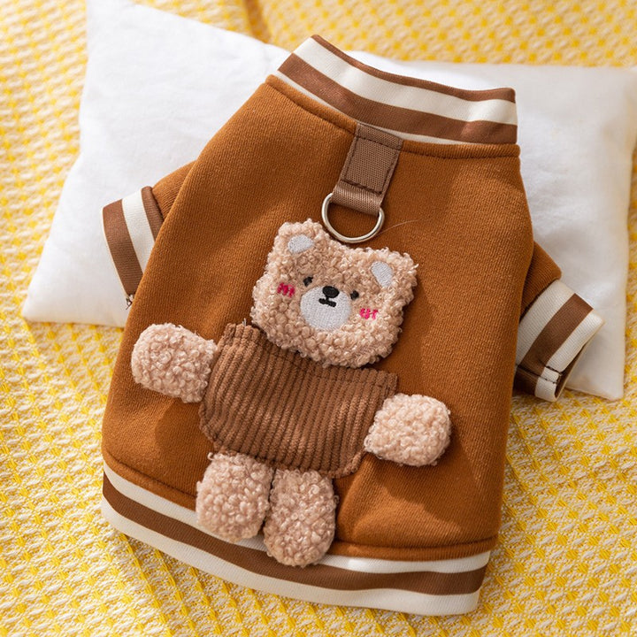 Streifen-Sweatshirt mit Leine, Polyester-Baumwolle, dünn gefüttert
