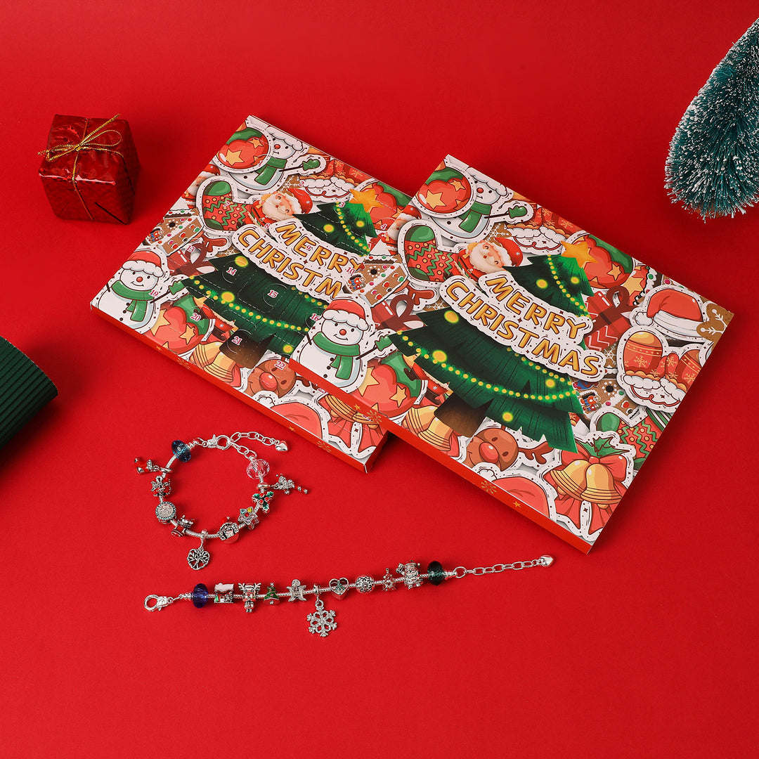 Weihnachts-Adventskalender mit DIY-Schmuckset