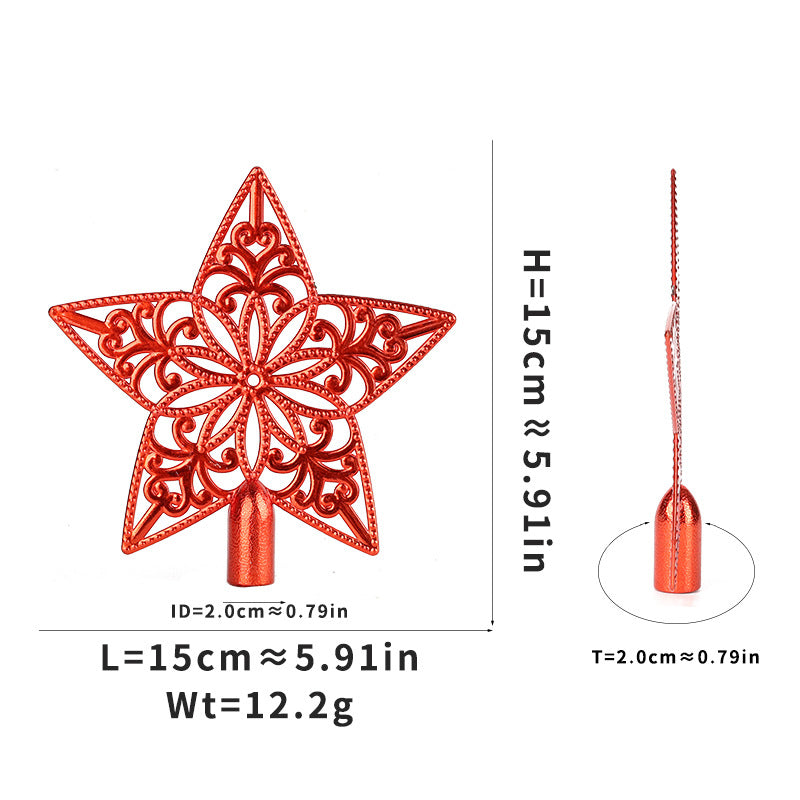 Weihnachtsbaum-Stern mit filigranem Ausschnitt