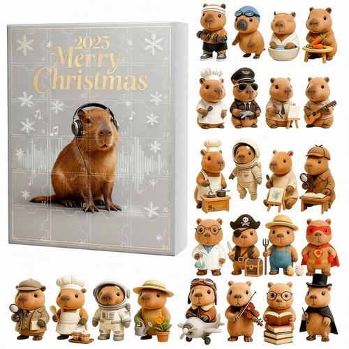Wasserschwein Adventskalender mit Acryl-Figuren