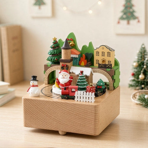 Holz-Spieluhr im modernen Design