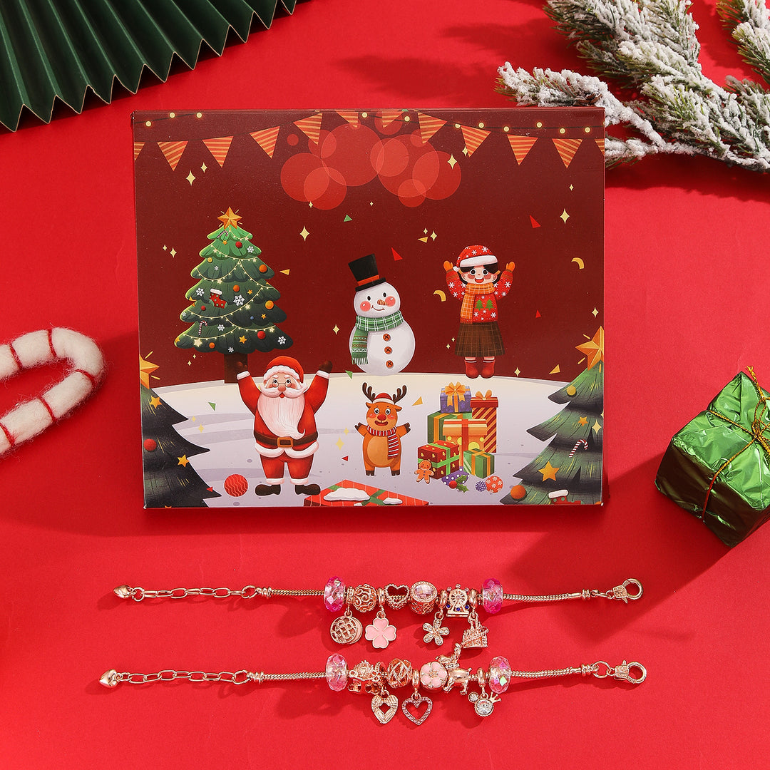 DIY-Adventskalender mit Charm-Armband in Roségold