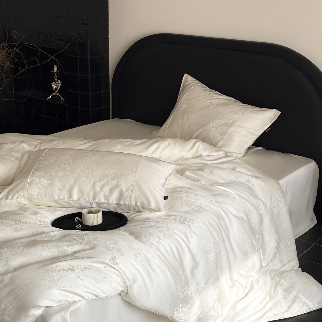 Tencel-Bettwäsche-Set, 4-teilig, Reliefmuster, Kühleffekt