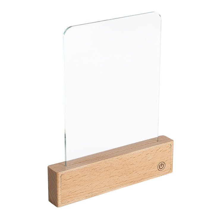 Flache Leseleuchte aus Echtholz, USB-aufladbar