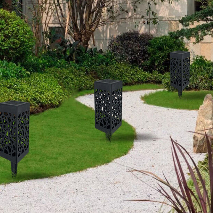 Kreatives Hohles Quadrat Säule LED Außen Rasen Boden Einsetzen Landschaft Licht | Karnz