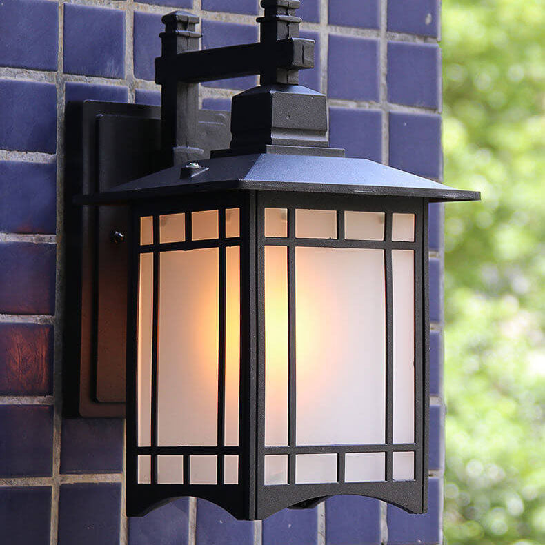 Moderner wasserdichter Solar-Aluminium-Chinesischer Pavillon Form 1-Licht-Wand sconces Lampe | Karnz