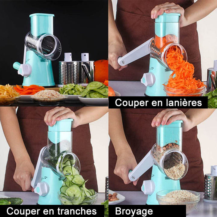3-in-1 Rotary-Käse-Reibe Gemüseschneider | Karnz