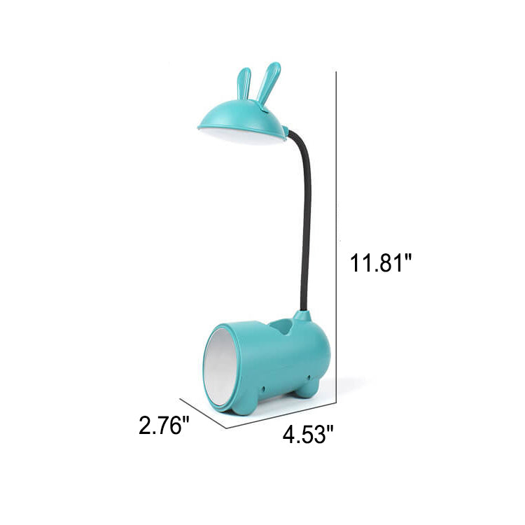 LumoBun Tischleuchte – Niedliche LED-Schreibtischlampe mit Stifthalter und USB-Anschluss