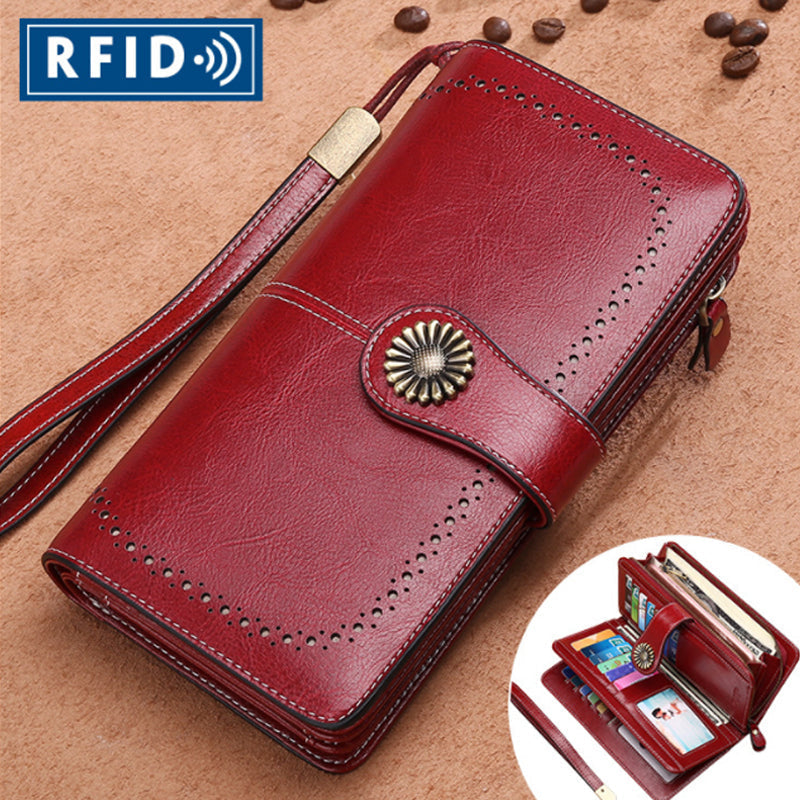 Retro lange Brieftasche mit großem Fassungsvermögen | Karnz