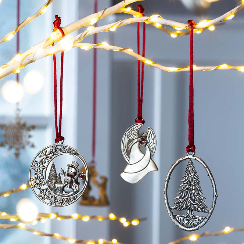 Weihnachtsdekoration aus massivem Zinn