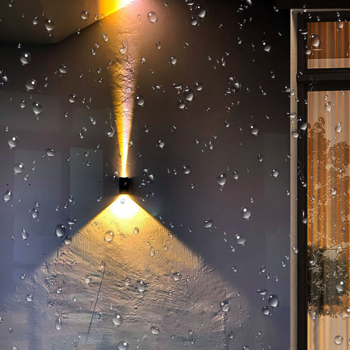 Solar Einfach Trapez Outdoor Wasserfest LED Wand Sconce Lampe | Karnz